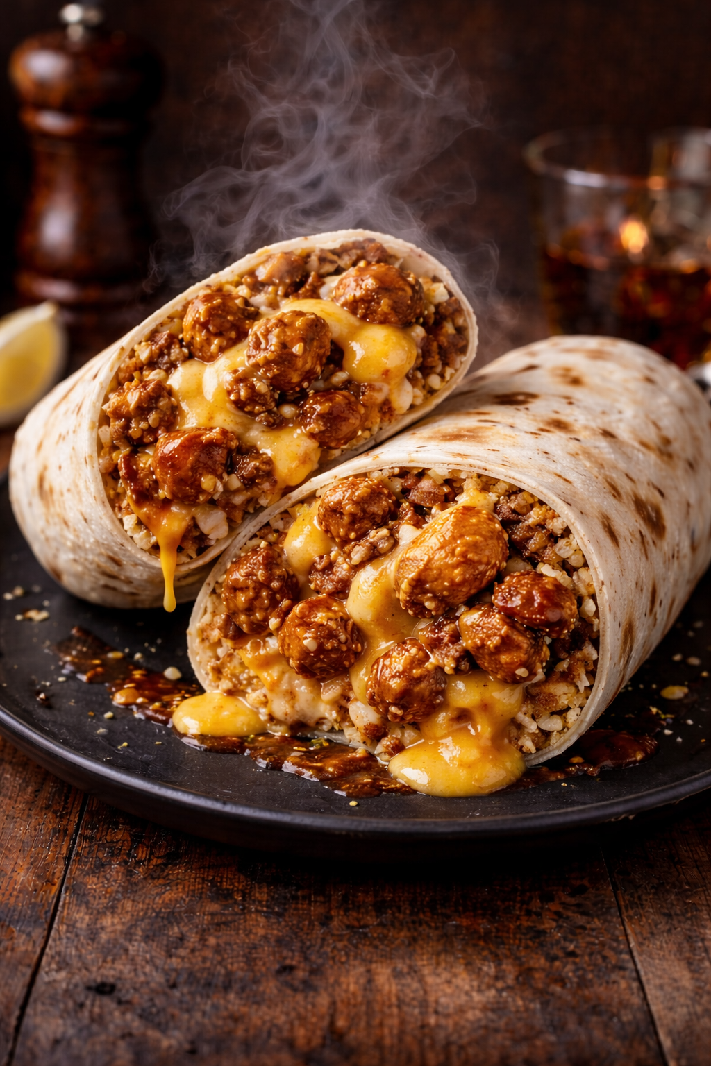 Chili Cheese Chicken Burrito